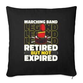 Fan train marching band retired - Sofa pillowcase 17,3'' x 17,3'' (45 x 45 cm) - black - Front