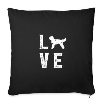 Barbet Love - Sofa pillowcase 17,3'' x 17,3'' (45 x 45 cm) - black - Front