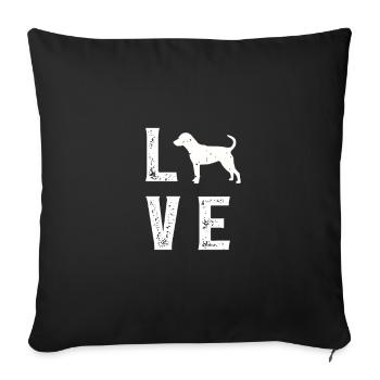 Patterdale Love - Sofa pillowcase 17,3'' x 17,3'' (45 x 45 cm) - black - Front