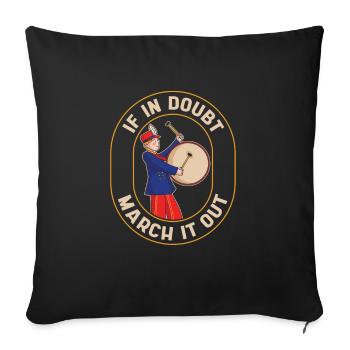 Fanfahrzug Spielmannszug Lustig - Housse de coussin décorative 45 x 45 cm - noir - Devant