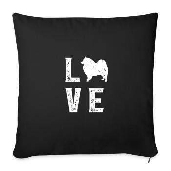 Wolfhound Love - Sofakissenbezug 45 x 45 cm - Schwarz - Vorne