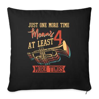 Fanfahrzug Spielmannzug Witzig - Housse de coussin décorative 45 x 45 cm - noir - Devant