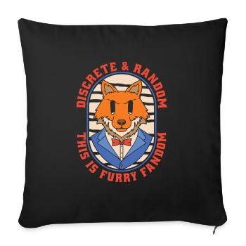 Furry Fandom Fursuits Funny - Sofa pillowcase 17,3'' x 17,3'' (45 x 45 cm) - black - Front