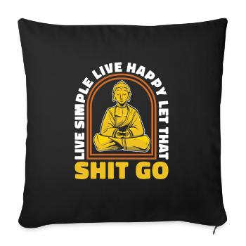 Buddha Buddhist Funny - Sofa pillowcase 17,3'' x 17,3'' (45 x 45 cm) - black - Front