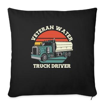 Truck Driver Trucker Truck Driver - Sofa pillowcase 17,3'' x 17,3'' (45 x 45 cm) - black - Front