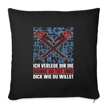 Constructeur de pipelines Witzig - Housse de coussin décorative 45 x 45 cm - noir - Devant