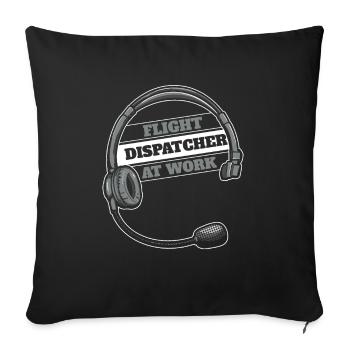 Vol du centre de contrôle des appels d’urgence - Housse de coussin décorative 45 x 45 cm - noir - Devant