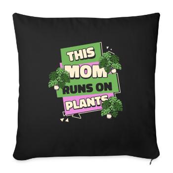 Hobbygärtner Garten Mutter Gärtnerische Mama - Sofakissenbezug 45 x 45 cm - Schwarz - Vorne