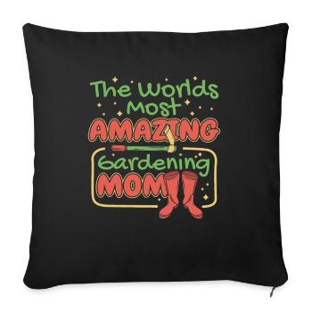 Home Gardener Garden Boots Horticultural Mom - Sofa pillowcase 17,3'' x 17,3'' (45 x 45 cm) - black - Front