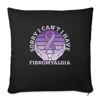 Fibromyalgie Rheuma Hände - Sofakissenbezug 45 x 45 cm - Schwarz - Vorne