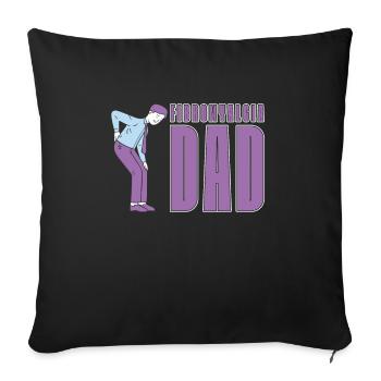 Fibromyalgie Rheuma Papa - Sofakissenbezug 45 x 45 cm - Schwarz - Vorne