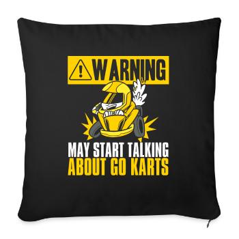 Go Kart Karting Kart Driver Funny - Sofa pillowcase 17,3'' x 17,3'' (45 x 45 cm) - black - Front