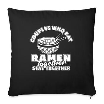 Ramen - Sofakissenbezug 45 x 45 cm - Schwarz - Vorne