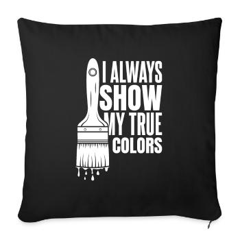Painter Varnisher - Sofa pillowcase 17,3'' x 17,3'' (45 x 45 cm) - black - Front