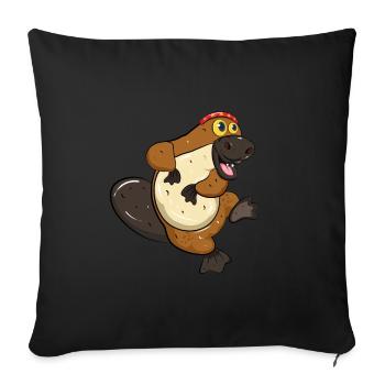 Platypus - Sofa pillowcase 17,3'' x 17,3'' (45 x 45 cm) - black - Front