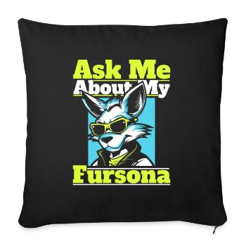 Furry Fandom Fursuits - Sofa pillowcase 17,3'' x 17,3'' (45 x 45 cm) - black - Front