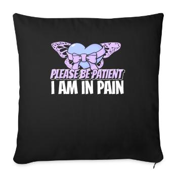 Fibromyalgie Rheuma Niedlich - Sofakissenbezug 45 x 45 cm - Schwarz - Vorne