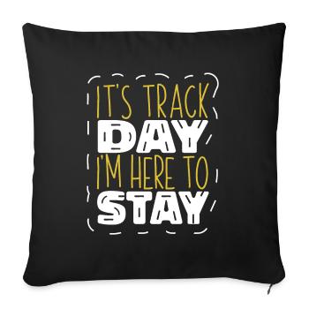 Go karting, karting, karting races - Sofa pillowcase 17,3'' x 17,3'' (45 x 45 cm) - black - Front