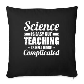 Science Scientists Funny - Sofa pillowcase 17,3'' x 17,3'' (45 x 45 cm) - black - Front