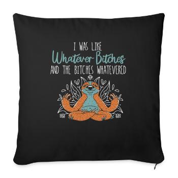 Sloth Humour Sloth Yoga - Housse de coussin décorative 45 x 45 cm - noir - Devant