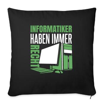 Entwickler Coder Programmierer Computer - Sofakissenbezug 45 x 45 cm - Schwarz - Vorne