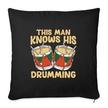 Spielmannszug Batterie Lustig - Housse de coussin décorative 45 x 45 cm - noir - Devant