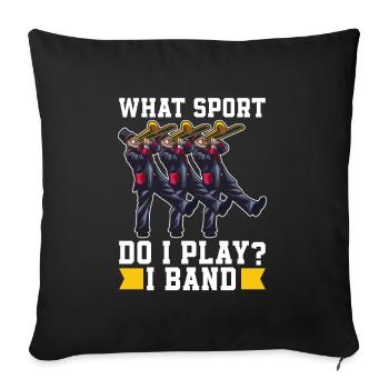 Fanfahrzug Spielmannszug Lustig - Housse de coussin décorative 45 x 45 cm - noir - Devant