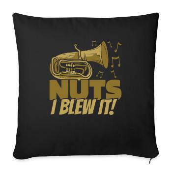 Fanfare Procession Tuba Nuts - Housse de coussin décorative 45 x 45 cm - noir - Devant