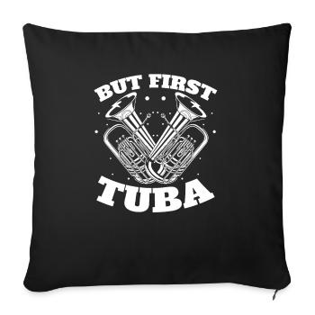 Fanfare procession tuba - Sofa pillowcase 17,3'' x 17,3'' (45 x 45 cm) - black - Front