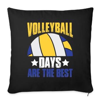 Les journées de volleyball sont les meilleures - Volleyball - Housse de coussin décorative 45 x 45 cm - noir - Devant