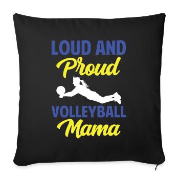 We don't play with dolls, we play volleyball - Sofa pillowcase 17,3'' x 17,3'' (45 x 45 cm) - black - Front