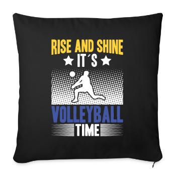 Little Brother Biggest Fan - Volleyball - Housse de coussin décorative 45 x 45 cm - noir - Devant