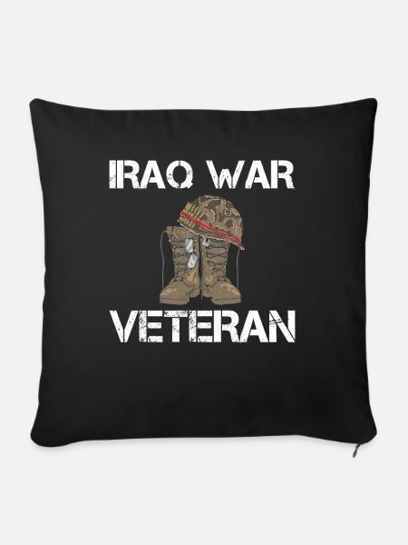 Irak Kriegsveteran - Sofakissenbezug 45 x 45 cm - Schwarz