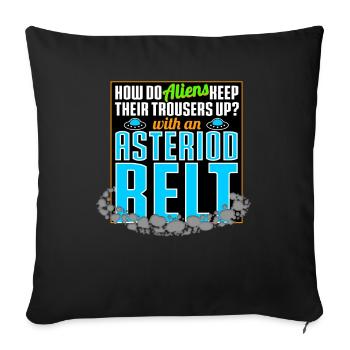 How Do Aliens Keep Their Trousers Up - Sofa pillowcase 17,3'' x 17,3'' (45 x 45 cm) - black - Front
