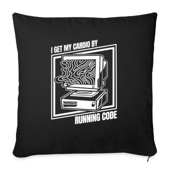 Entwickler Coder Programmierer Computer - Sofakissenbezug 45 x 45 cm - Schwarz - Vorne