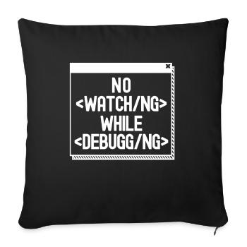 Developer Coder Programmer - Sofa pillowcase 17,3'' x 17,3'' (45 x 45 cm) - black - Front