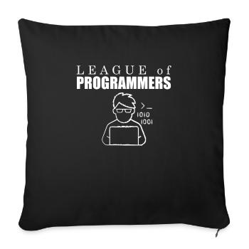 Developer Coder Programmer League - Sofa pillowcase 17,3'' x 17,3'' (45 x 45 cm) - black - Front