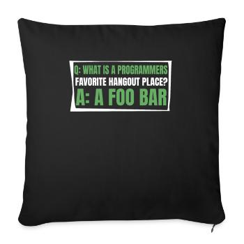 Developer Coder Programmer Funny - Sofa pillowcase 17,3'' x 17,3'' (45 x 45 cm) - black - Front