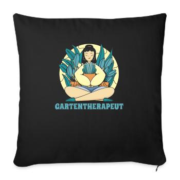 Hobby gardener garden - Sofa pillowcase 17,3'' x 17,3'' (45 x 45 cm) - black - Front