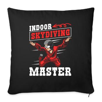 Maître parachutiste intérieur - Housse de coussin décorative 45 x 45 cm - noir - Devant