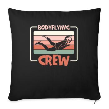 Parachutisme intérieur Indoor Fallschirmspringen - Housse de coussin décorative 45 x 45 cm - noir - Devant