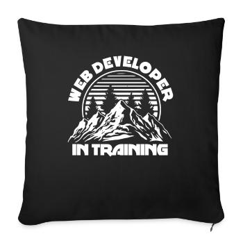 Web Developer Web Developer Training - Sofa pillowcase 17,3'' x 17,3'' (45 x 45 cm) - black - Front