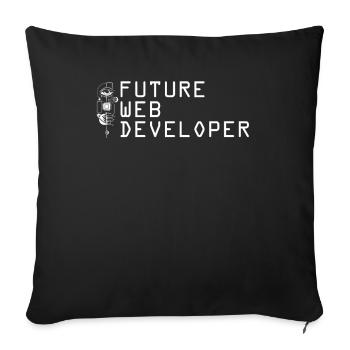 Web Developer Web Developer Future - Sofa pillowcase 17,3'' x 17,3'' (45 x 45 cm) - black - Front