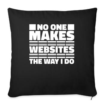Web Entwickler Webdeveloper Witzig - Sofakissenbezug 45 x 45 cm - Schwarz - Vorne