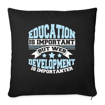 Web Entwickler Webdeveloper Lustig - Sofakissenbezug 45 x 45 cm - Schwarz - Vorne