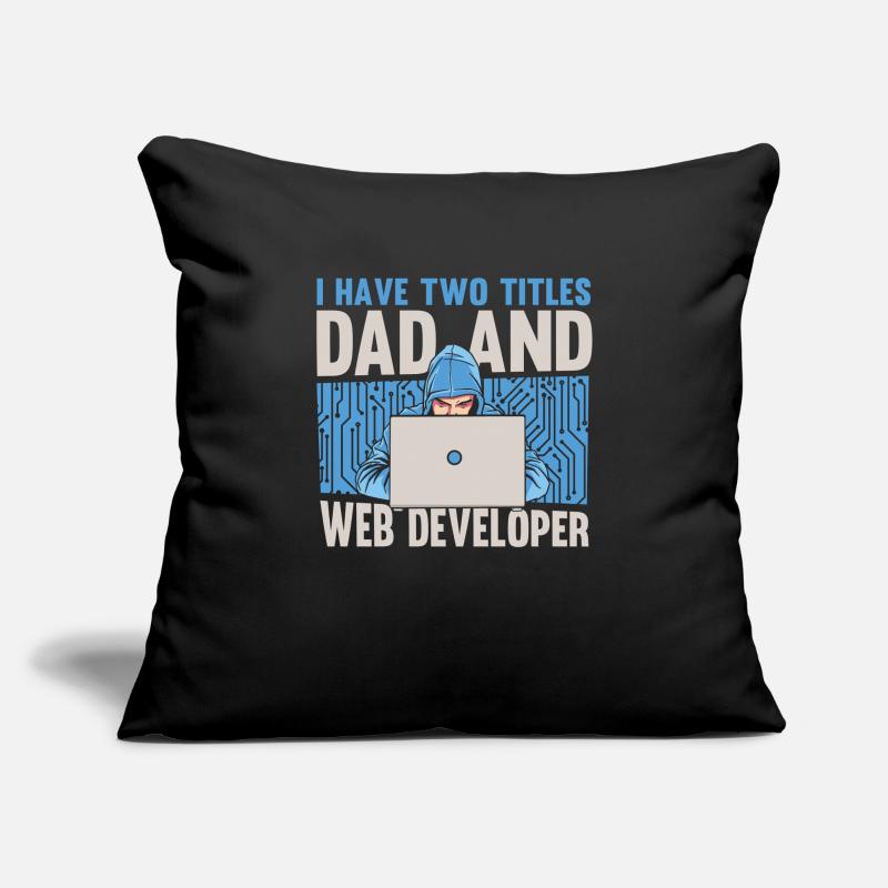 Web Entwickler Webdeveloper Vater Sofakissenbezug 45 x 45 cm