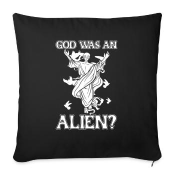 Christ Christianity Extraterrestrial Jesus - Sofa pillowcase 17,3'' x 17,3'' (45 x 45 cm) - black - Front