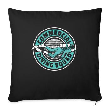 Diving Diver Commercial Diving - Sofa pillowcase 17,3'' x 17,3'' (45 x 45 cm) - black - Front