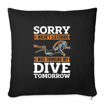 Diving Diver Commercial Diving - Sofa pillowcase 17,3'' x 17,3'' (45 x 45 cm) - black - Front