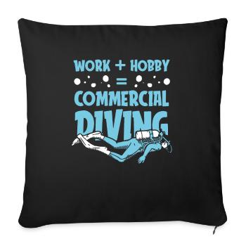 Diving Diver Commercial Diving - Sofa pillowcase 17,3'' x 17,3'' (45 x 45 cm) - black - Front